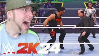 WWE 2K24 Paul Heyman takes on THE BLOODLINE in a GAUNTLET Match