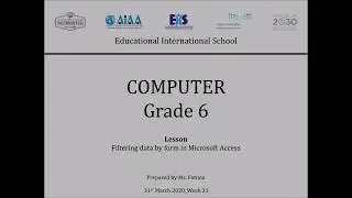 Filtering data by form in Microsoft Access_Grade 6