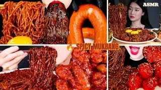 🔥 Ultimate ASMR Food Experience | Crackling Fried Chicken, Spicy Noodles & Crunchy Sounds 🍗🍜