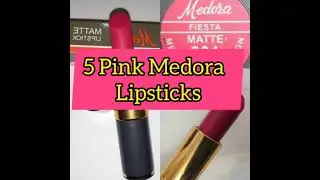5 PINK MEDORA LIPSTICKS FOR WEEDING/PARTIES