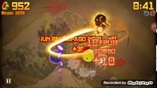 2908!! Best Score!! Record!!! Fruit Ninja Incredible Arcade GOLDEN EMBER BLADE