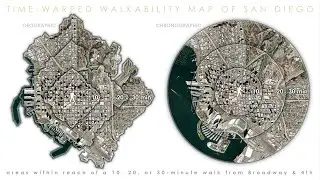 Time Warped Walkability Map