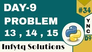 InfyTQ Programming Fundamentals Using Python | Day 9 Practice Problems