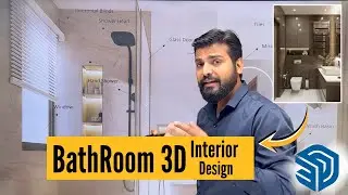 Complete Bathroom Interior Design in SketchUp + Enscape | Beginner to Pro 🚀