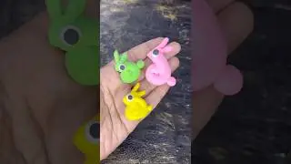 DIY cutest rabbit 🐇 |Diy super clay|How to make rabbits with clay  #clay #apt  #art #shorts #bts