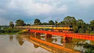 Agnibina express train || Agnibina express train passing Jhinai Bridge