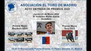 Tertulia con Victorino Martín. Ganadero. Entrega de Premios 2023. 21/03/2024.
