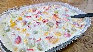 SAGU DE CREME E FRUTAS - Receita fácil