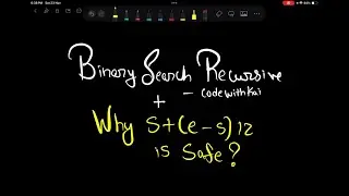 Binary Search Recursive Code Explained | CodeWalk | Binary Search Playlist | Video 02