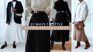 13 WAYS TO STYLE PLEATED AND SATIN SKIRT | Skirt Outfit Ideas for spring summer 2023 | Naima Osman
