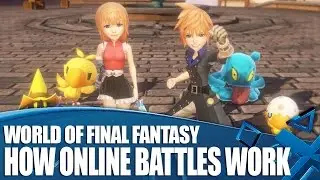 World Of Final Fantasy PS4 Gameplay - How Online Battles and Trading Works