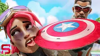 Britestar VS Captain America - FATAL FIGHT.. Fortnite