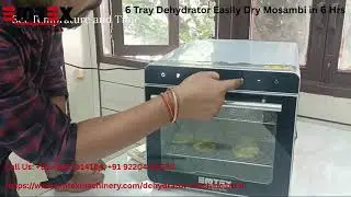 6 Tray Dehydrator Easily Dry Mosambi in 6 Hrs Emtex Machinery Pvt Ltd