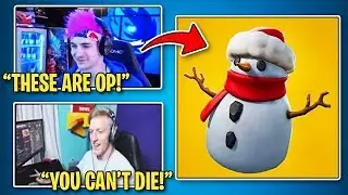 STREAMERS REACT to *NEW* Sneaky Snowman Item! (NINJA & TFUE)