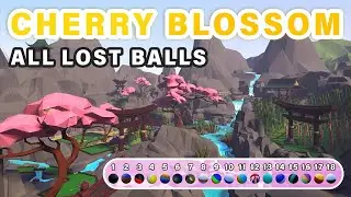 All Lost Balls on CHERRY BLOSSOM ► Walkabout Mini Golf VR