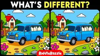 Spot the 3 Differences | 🧩👀 (5 Puzzles) | Can You Find All 15 Differences?