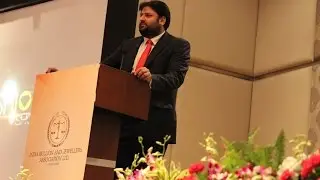 Mr. Mohit Kamboj (President - IBJA) addressing the audience