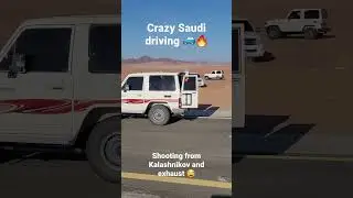 #Saudi bedu-style two wheels #driving & shooting from #Kalashnikov and exhaust 👌 Вождение в Сауди 😜