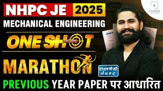 NHPC JE Mechanical Marathon | NHPC JE Mechanical Engineering One Shot PYQ #2 | Shivam Sir