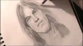 Watch me DRAW Malcolm Young (Time Lapse) - Tribute to AC/DC Legend