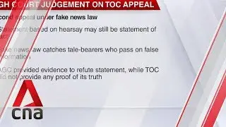 Singapore's High Court dismisses TOC's appeal against correction direction