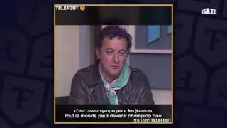 40 ans de T&eacute;l&eacute;foot : Denisot, Coluche et Mireille Darc effectuent le tirage de la Coupe de France
