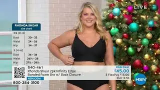 Rhonda Shear 2pack Infinity Edge Bonded Foam Bra with Ba...
