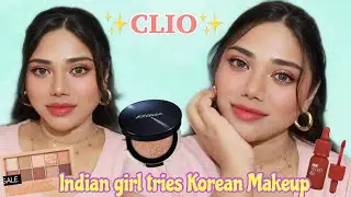 Indian girl tries Korean makeup brand &ldquo;CLIO&rdquo; for the first time| my detailed review & demo of Clio