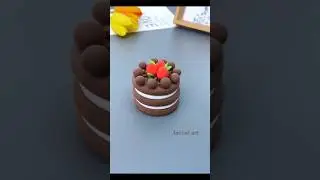 Satisfying diy mini Cake 🎂🎂💗 #diy #craft #love #shorts #minicake #jannatcraftingandart #claycraft