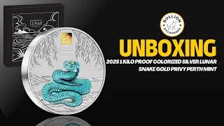 2025 1 Kilo Proof Colorized Silver Lunar Snake Gold Privy Perth Mint