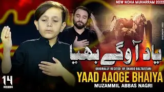 yad ao gy bhaiya | Muzammil Abbas | new nohay 2022 | shahid baltistani nohay 2022 | zainab ko har ek