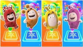 Oddbods Fuse VS Oddbods Slick Vs Oddbods Bubbles VS Oddbods Newt - Tiles Hop Edm Rush🎶
