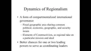 International Organizations 05a - Regional Organizations - Theoretical Coverage and NATO