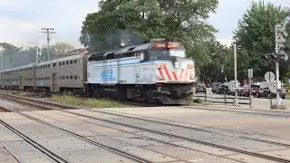 Metra 104 City of Chicago Unit leading a express train at Park Ridge Illinois 