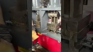 Hydraulic punching and shearing machine. #ironwork #machinery #punching #cutting #tools