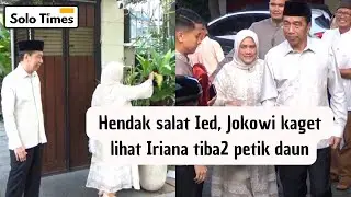Jokowi & Iriana Salat Ied di halaman Gedung Miliknya (Graha Saba Buana).
