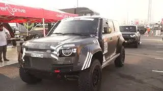 Dubai Intl Baja 2025 - New Land Rover Defender Dakar DX7 R spotted at the service park