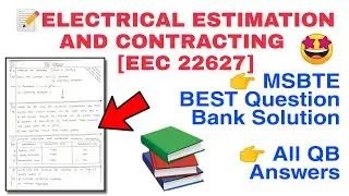 EEC Electrical Estimation and Contracting Question Bank Answers Solution MSBTE QB Answers