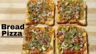 10 Minutes Instant Bread Pizza On Tawa | Tawa Bread Pizza | Bread Pizza Recipe | Nasta Recipes |