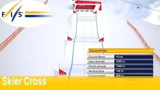 Audi ski cross World Cup course in Arosa, SUI, 3D graphic