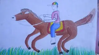 How to draw a man riding a horse 🐎 | drawing 🙏 |