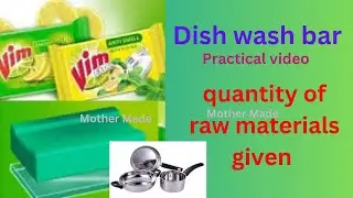 Dish wash bar formulation/ very low cost/ easy/ good for high profitable business