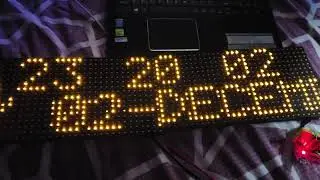 RTC clock on 2 P10 led displays with web page control
