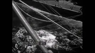USS Bullard DD-660 comes alongside USS Idaho BB-42 to refuel on June 12, 1944; Invasion of Saipan.