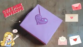 Cute Pink Envelope For Cute Girls & Cute BFF #shorts #envelopedesign #envelopeideas #envelopemaking