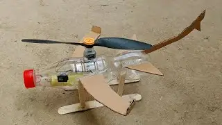 How to make a plastic bottle helicopter | recycling material toy helicopter making #helicopter #diy