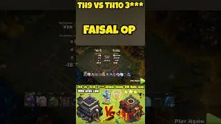 Th9 Vs Th10 3*** Attack Using Queen Walk Baby Loon #clashofclans#th9vsth10