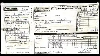 How To Fill KVB NEFT Challan || KVB NEFT Challan Fill in English || Tamil Technic