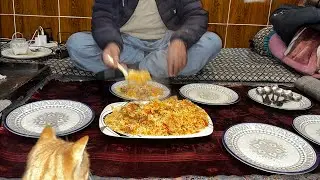 Cold Winter Day Making Special Biryani  | Village Style Dinner In Gilgit Pakistan  