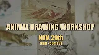Join Me LIVE! &ndash; Animal Drawing in Mixed Media Workshop (Nov 29th)